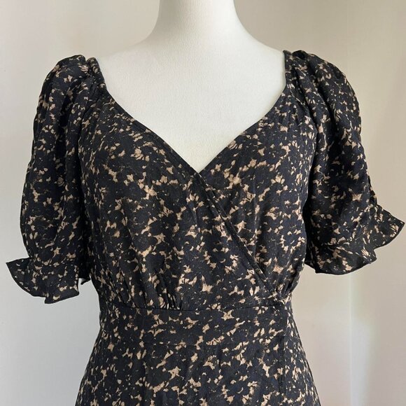 ba&sh Eden Bleunuit floral printed wrap midi dress size S or US 4 - Picture 5 of 9